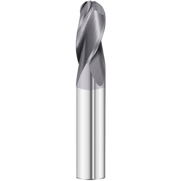 Fullerton Tool 3-Flute - 30 Degree Helix - 3300 GP End Mills, TIALN, RH Spiral, Ball, Standard, 1/4 30806 - main